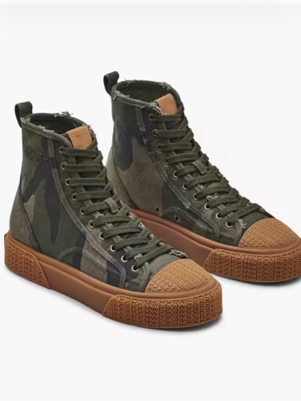 Marc Jacobs Olive Green High-Top Canvas Sneakers with matching bag - Picture 2 of 10